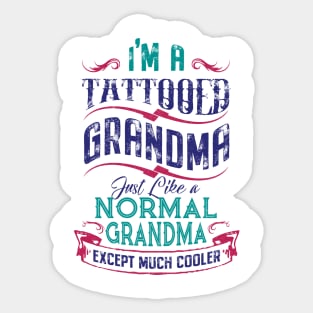 Tattooed Grandma Sticker